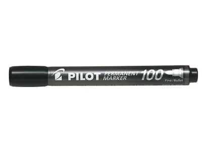 Produktbild von Pilot 100, Schwarz, Rundspitze, Schwarz, Metall, Fein, 4,5 mm