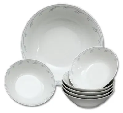 Produktbild von Kompott-Set Thun Opal, blaue Holzscheite, 7-teilig