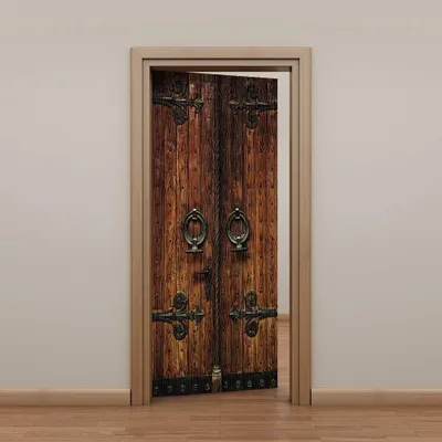 Produktbild von Solidchoice – 3D-Holz-Türdekor, selbstklebend für die Wohnraumgestaltung