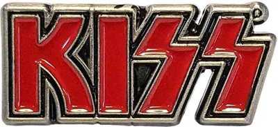 Image de Kiss - Mini - Badge - Logo en métal RO10380 (Taille unique) (Rouge/Noir)