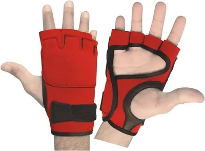 Produktbild von Fitness Neopren Handschuhe Gewichtheben Bodybuilding Gelpads Workout Training rot/schwarz