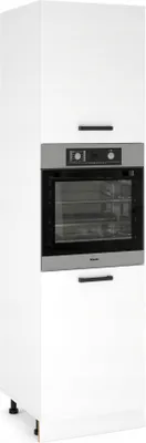Zdjęcie produktu dla ULWEHOME Szafka kuchenna dolna wysoka słupek pod piekarnik słup 60 cm 2 fronty Biały Mat | Meble kuchenne system EKO