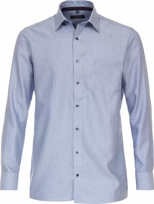 Produktbild von CASAMODA Herren Businesshemd Langarm Kent Comfort-Fit Struktur Blau 54