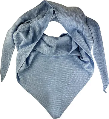 Produktbild von XL Strick Dreieckstuch - Schal  200 x 80 cm | Hellblau