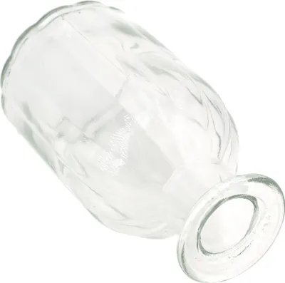 Produktbild von Vasen Glas gerillt 14cm klar transparent 250ml 4er Set