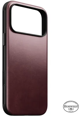 Image de Étui en cuir Horween Nomad Modern pour iPhone 18 Pro Max – Développement d'une patine robuste – Protection contre les chutes jusqu'à 2,4 mètres – Compatible avec la recharge MagSafe et Qi2 – Marron