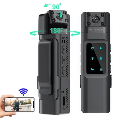 Produktbild von Mini WLAN Kamera 1080P mit Bewegungserkennung, tragbar, Nachtsicht Infrarot, 120° Weitwinkel, Loop-Aufnahme, Aufnahme während Laden