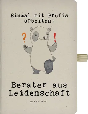 Produktbild von Mr. & Mrs. Panda notizbuch Berater Leidenschaft - Transparent - Geschenk, Reisetagebuch, Tagebuch, Finanzberater, Witzig, Beruf, Kladde, Journal, Lustig, Spruch