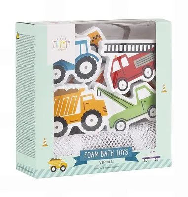 Image de ALLC Filet de bain avec jouets de bain en mousse (véhicules)