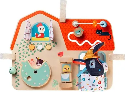 Immagine prodotto di Lilliputiens, lavagna di attività della fattoria in legno, giocattolo montessoriano per bambini