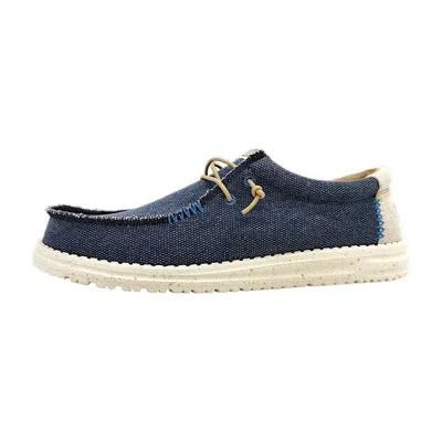 Produktbild von Hey Dude Wally Coastline Jute Herrenschuhe Für lose Einlagen Slipper Blau, Schuhgröße:45 EU
