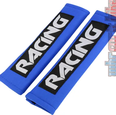 Produktbild von Eufab Gurtpolster 2 Zoll Gurtschoner blau Racing 50mm mit Klettverschluss
