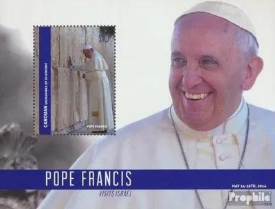 Produktbild von Briefmarken St. Vincent - Canouan 2014 Mi Block57 (kompl.Ausg.) postfrisch Israelreise von Papst Franziskus