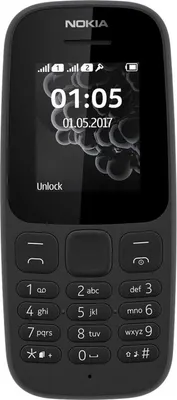 Produktbild von Nokia 105 2019 4th Edition Schwarze Einzel-SIM