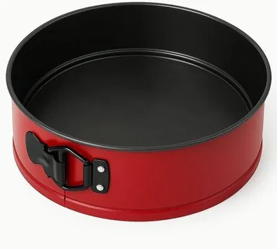 Immagine prodotto di Stampo rotondo per torte con fondo removibile - Rivestimento antiaderente - Acciaio al carbonio - Rosso - 24 cm
