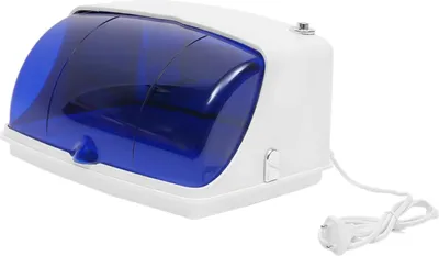 Obrázok produktu pre UV sterilizátor, dezinfekčný box na kozmetiku/manikúru/tetovanie, 45-65 °C, 200 W, výklopné veko, odnímateľný zásobník, biely