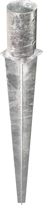 Immagine prodotto di Alberts 211462 Presa a terra carrabile, per pali rotondi in legno, zincata a caldo, Ø121 mm, lunghezza totale 750 mm