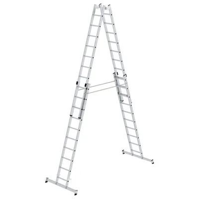 Produktbild von MUNK Stehleiter mit nivello-Traverse 4x10 Sprossen