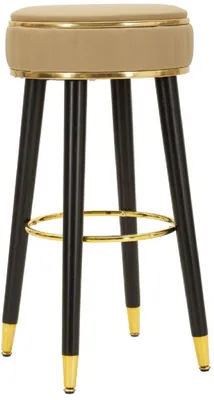 Produktbild von Mauro Ferretti Barhocker London Braun Gold 38x74 cm