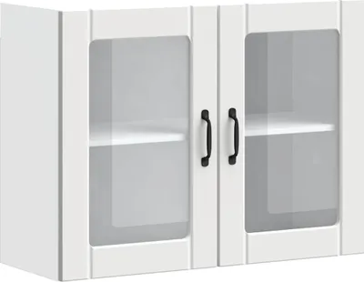 Obrázek produktu pro vidaXL Kuchyňská nástěnná skříňka se skleněnými dvířky Lucca White Materiál na bázi dřeva