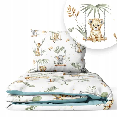 Produktbild von Kinderbettwäsche 90x120 Baumwolle Baby Bettwäsche Set 90x120 + 40x60 Kissenbezug Jungen & Mädchen Kleinkind Bettbezug