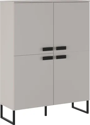 Image de Gaiarine - Grande Armoire Polyvalente, 108x144h cm Beige, 6 Étagères