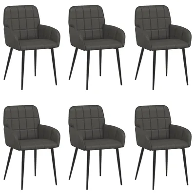 Produktbild von vidaXL Esszimmerstühle 6 stk. Kunstleder Schwarz 57 x 50 x 85 cm