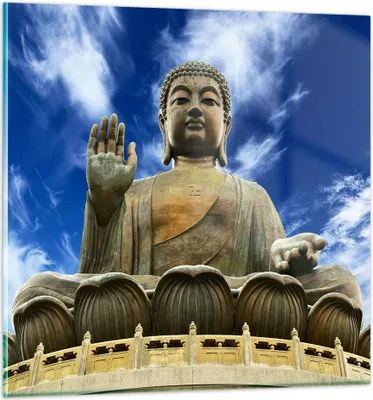 Produktbild von Bilder auf glas - Asien buddha kultur - 30x30cm - Glasbilder - Wandbilder - Kunstdruck - zum Aufhängen bereit - Wanddekoration aus Glas - Glas Bilder - Wandbild auf Glas - Einteilig - GAC30x30-2114
