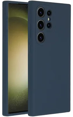 Imagen del producto de Funda Trasera de Silicona Líquida para Samsung Galaxy S24 Ultra - Azul oscuro