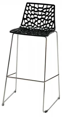 Immagine prodotto di Set 4 sgabelli Spider slitta h74 – Nero Lucido – Grand Soleil