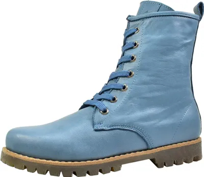 Produktbild von Andrea Conti Damen Stiefelette Boot Schnürung Leder Profilsohle 0342847, Größe:42 EU, Farbe:Blau