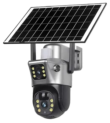 Obrázek produktu pro Solární kamera, duální objektiv, noční vidění, WiFi kamera bez SD karty