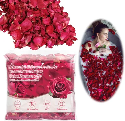 Productafbeelding van Bloemenconfetti gedroogde rozenblaadjes - 100 g - Rood