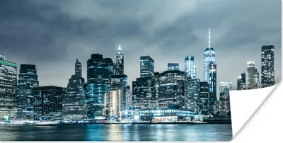 Produktbild von MuchoWow® Poster New York - Skyline - Winter 120x60 cm - Bild