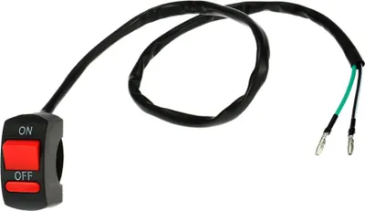 Imagen del producto de Interruptor universal para manillar de motocicleta, ATV o bicicleta, con botón de encendido/apagado
