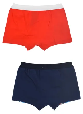 Produktbild von Paw Patrol Marshall Jungen Kinder Unterhosen Boxershorts Set 2 tlg. Dunkel-Blau + Rot   , Größe:116-128
