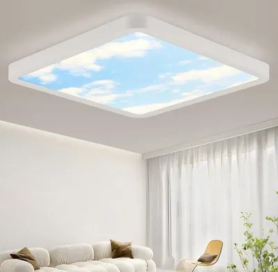 Image de Plafonnier LED pour salle de bains et chambre à coucher, carré, 23 cm, 23 W, IP44, 4000 K