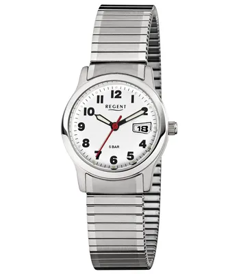 Produktbild von Regent F-897 / 1242425 Herren-Armbanduhr, Edelstahl-Gehäuse, Metall-Armband