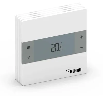 Produktbild von REHAU Raumregler NEA H, 230V, Aufputz, Display, 0-50°C, weiß, 1 Stk.