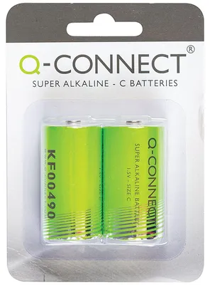 Image de Q-CONNECT KF00490 : Pile 1,5V, lot de 2, type C/baby