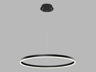 Zdjęcie produktu dla Ściemnialny żyrandol LED CIRCLE P-Z CRI90, wariant: Ø 800 x 33 x 2500 mm, 62 W, czarny, DALI, 2CCT