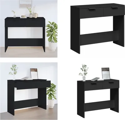 Produktbild von vidaXL Konsolentisch Schwarz 90x36x75 cm Holzwerkstoff - Konsolentisch - Konsolentische - Tisch - Dielentisch