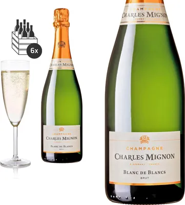 Produktbild von 6er Karton Champagne Blanc de Blanc Brut von Charles Mignon (6 x 0,75 l)