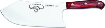 Produktbild von Giesser Messer PremiumCut 22 cm Acryl Butcher No. 1 Red Diamond Hackmesser BBQ