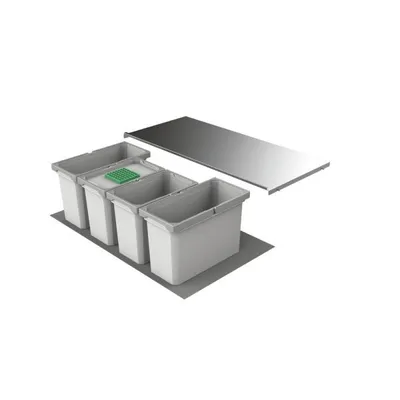 Image de Cox® Box 275 S/900-4 Collecteur de déchets pour tiroirs existants, gris clair