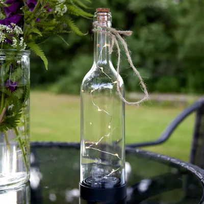 Produktbild von Star Trading 480-28, Leichte Dekorationsfigur, Transparent, IP44, Flasche, Silber, 1 Glühbirne(n)