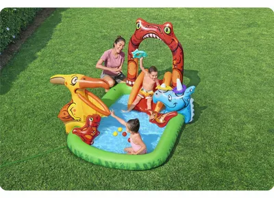 Zdjęcie produktu dla Plac zabaw dla dzieci BESTWAY Jurassic Splash 241 x 140 x 137 cm