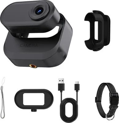 Produktbild von ZELURXX Kompakte 1080P Mini Action Kamera mit LCD, Outdoor Sport Kamera, Haustier Kamera, Fahrrad, tragbar, Bewegungskamera, Schwarz, 64GB