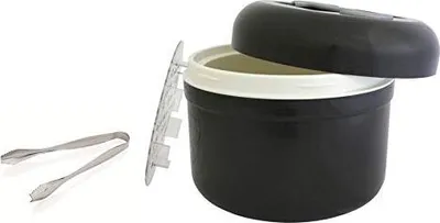 Produktbild von Eiswürfelbehälter handliche 2,5 l anthrazit vollisoliert mit Eiswürfelzange