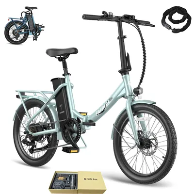 Produktbild von E-Bike klapprad 20 zoll Rostfreie Aluminiumlegierung 36 V 18,2 Ah 655,2 Wh bis zu 150 - 190 km 7 Gang Wasserdicht IPX4, Grün